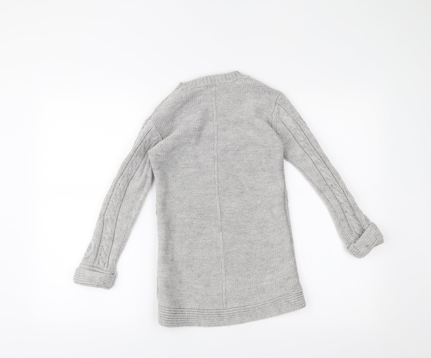 Vertbaudet Girls Grey   Pullover Jumper Size 8 Years