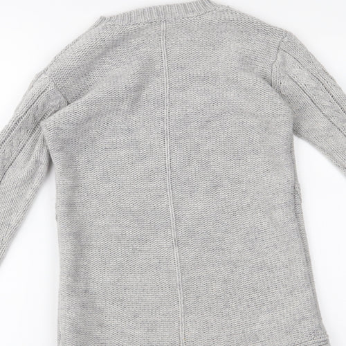 Vertbaudet Girls Grey   Pullover Jumper Size 8 Years