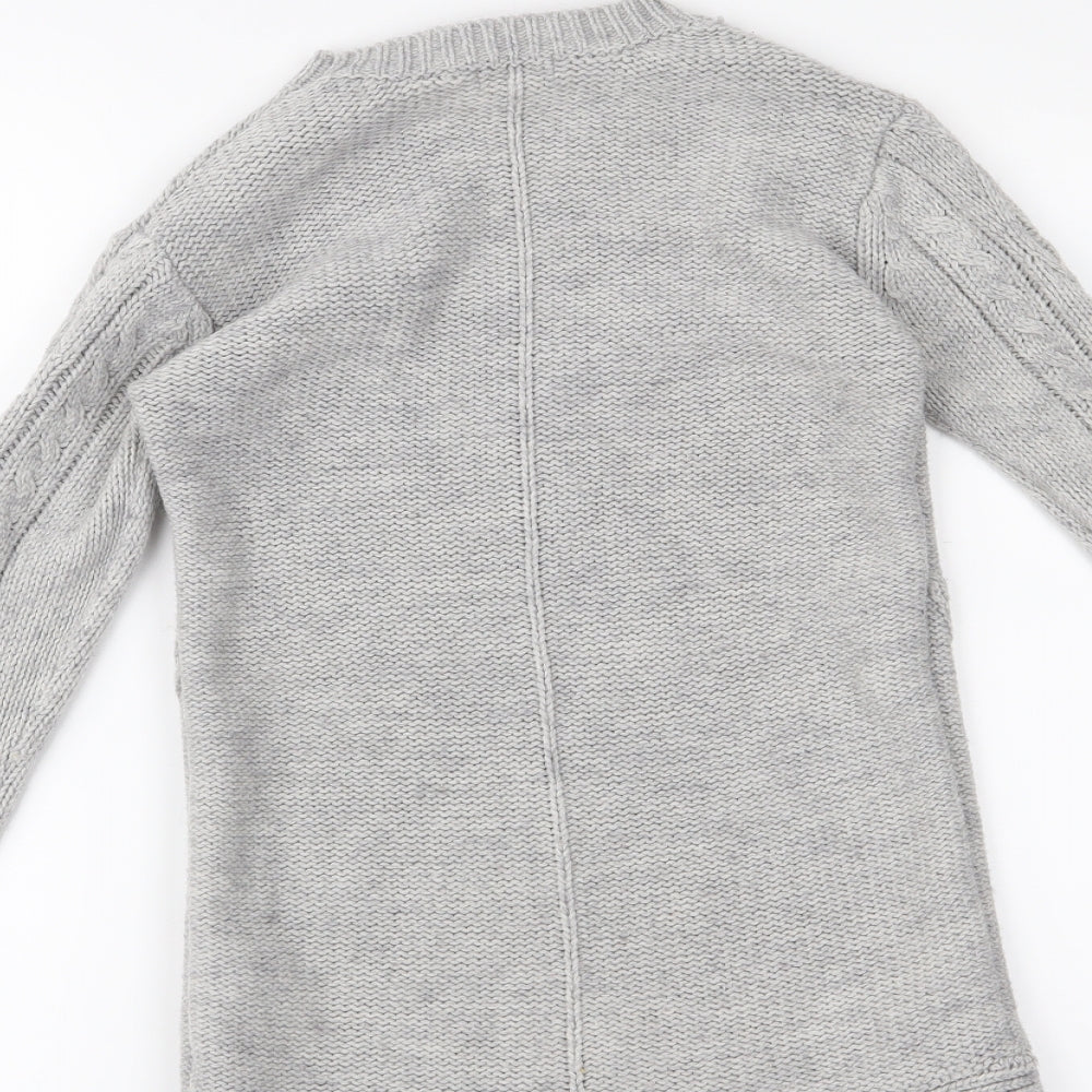 Vertbaudet Girls Grey   Pullover Jumper Size 8 Years