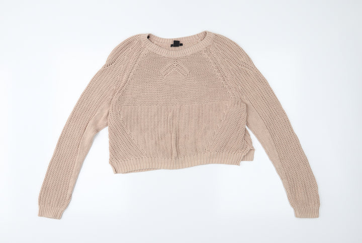 H&M Womens Beige Pullover Jumper Size M