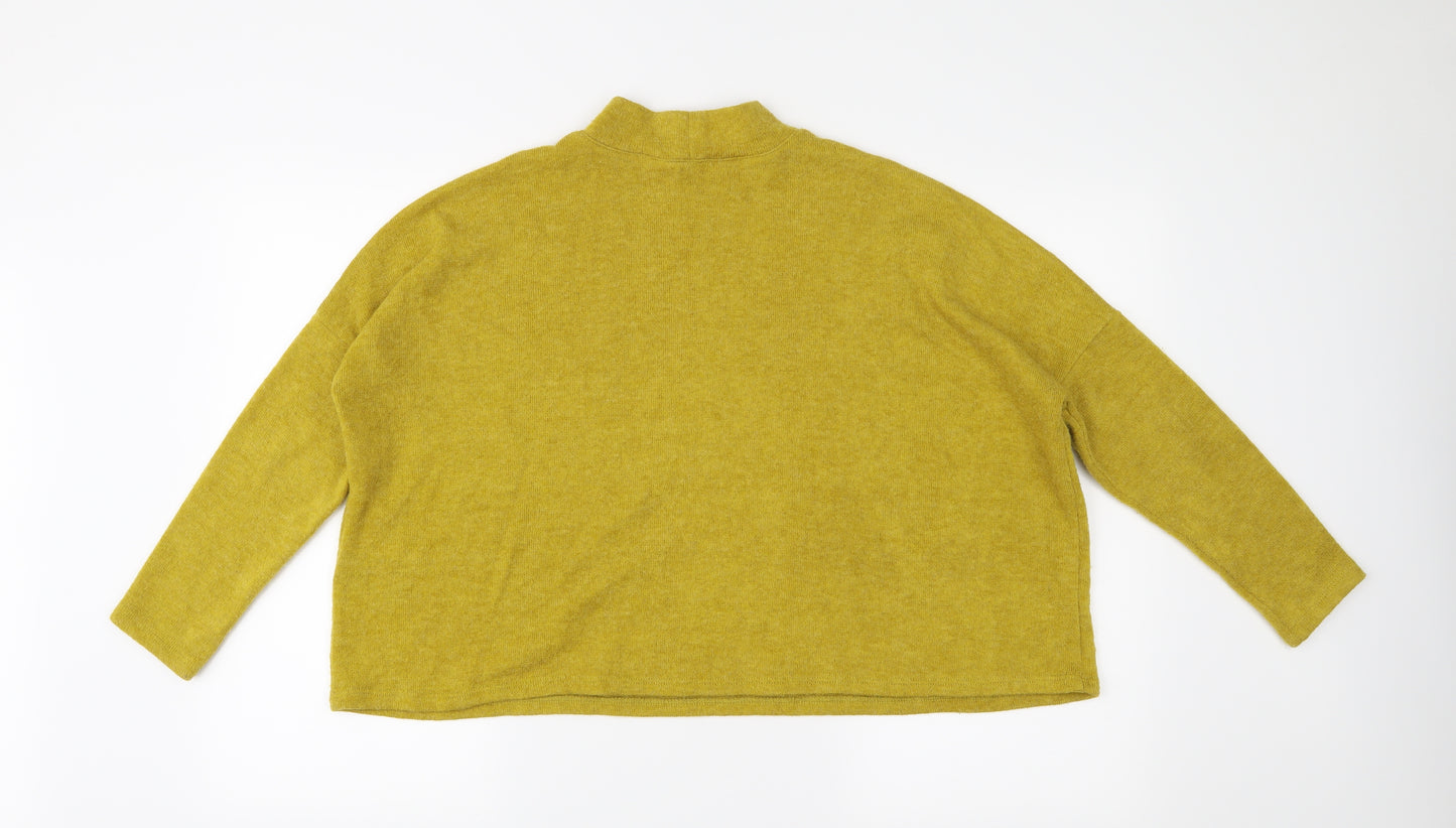 H&M Womens Yellow   Pullover Jumper Size S