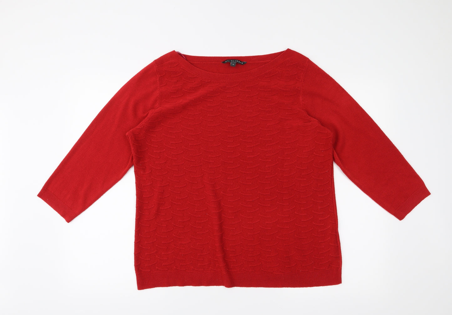 Love knitwear Womens Red   Pullover Jumper Size 16