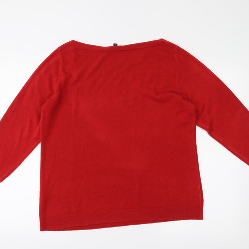 Love knitwear Womens Red   Pullover Jumper Size 16
