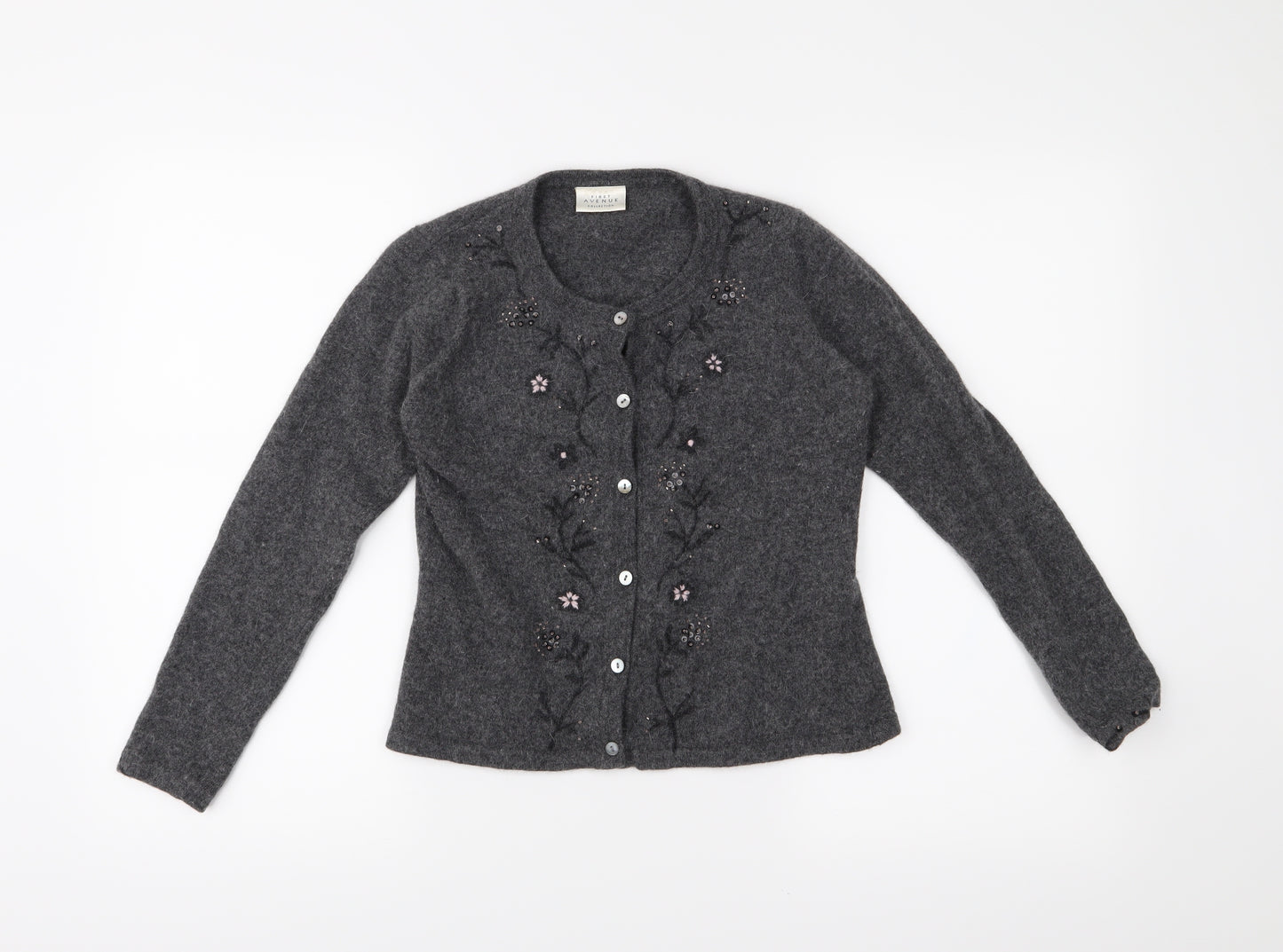 First Avenue Womens Grey   Cardigan Jumper Size S