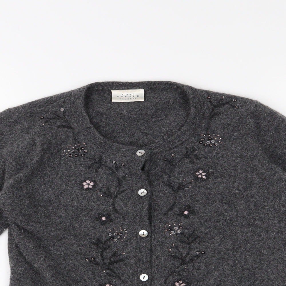 First Avenue Womens Grey   Cardigan Jumper Size S
