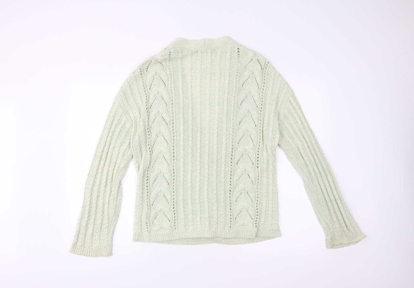 M&S Womens Green   Cardigan Jumper Size 14