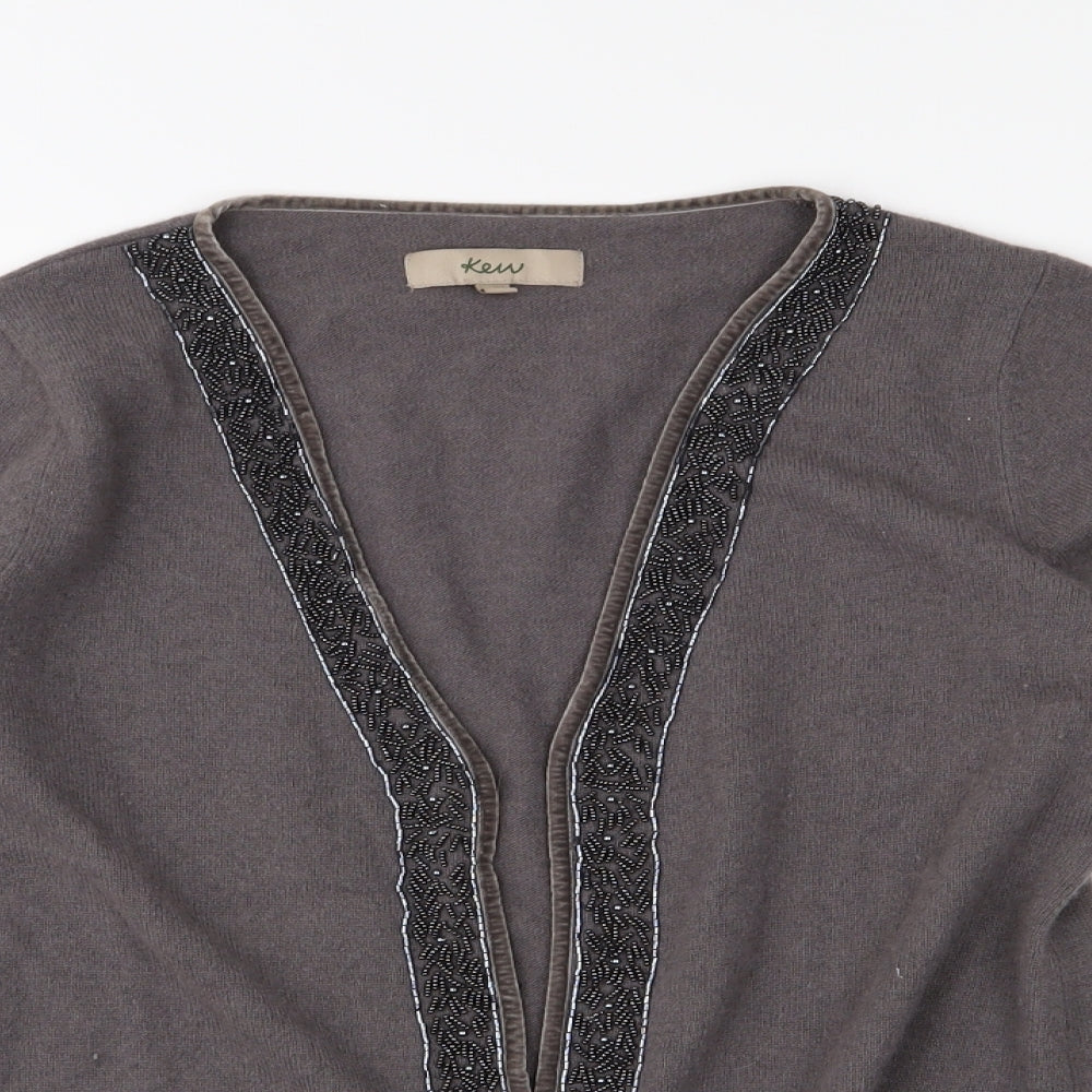 Ken Womens Grey   Cardigan Jumper Size M