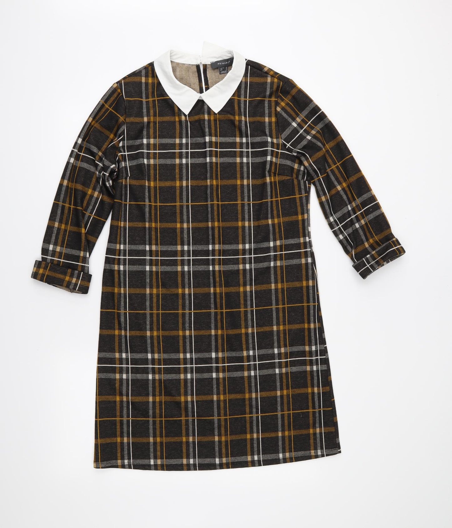 Primark Womens Orange Check  A-Line  Size 10