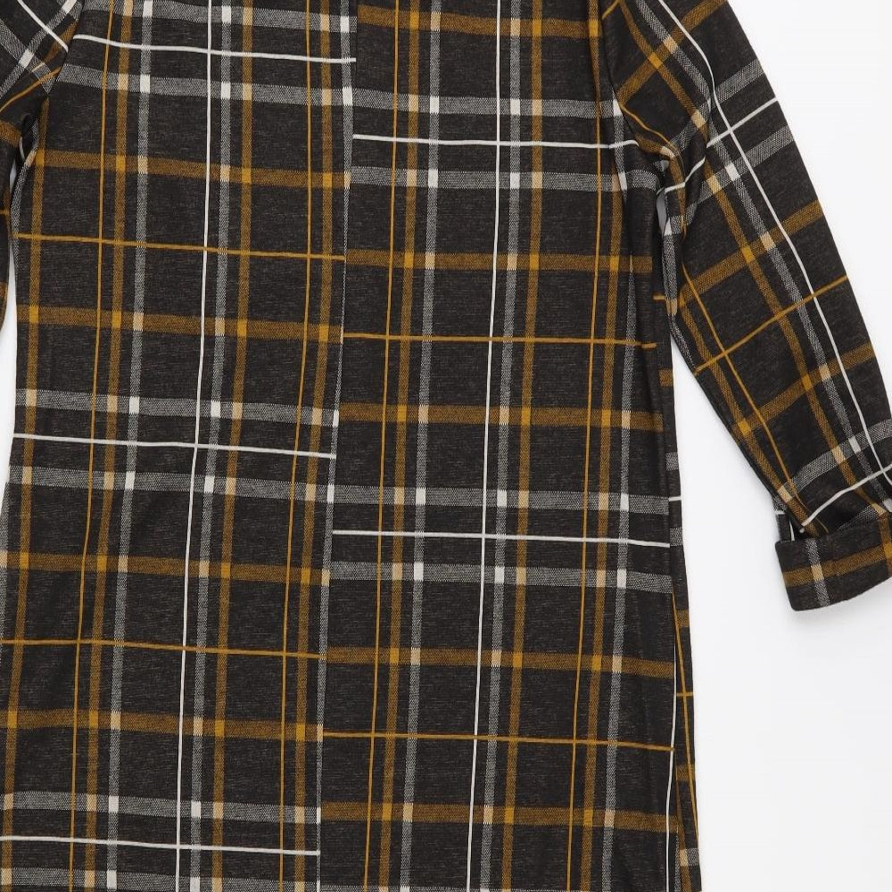 Primark Womens Orange Check  A-Line  Size 10