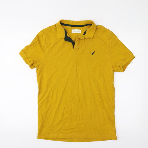 Pier One Mens Yellow    Polo Size M