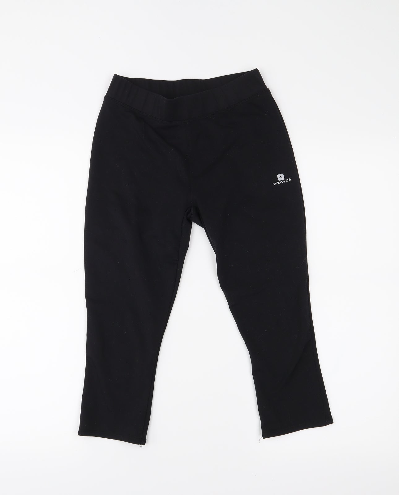 DECATHLON Womens Black   Cropped Leggings Size S L17 in