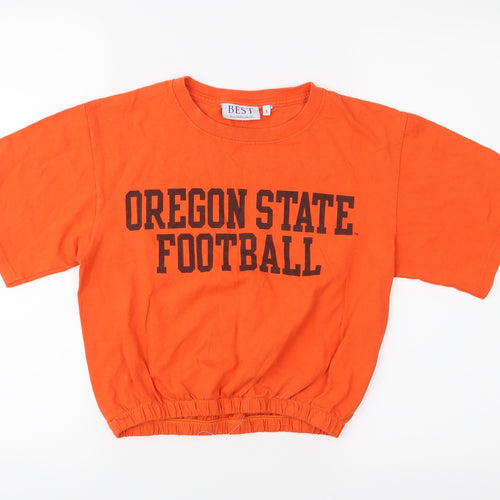 Best Womens Orange   Cropped T-Shirt Size S