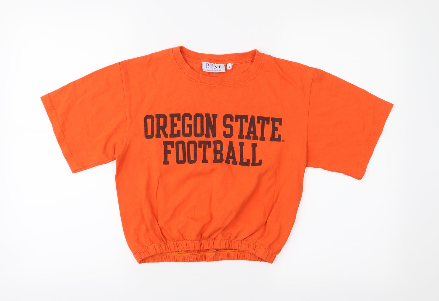 Best Womens Orange   Cropped T-Shirt Size S