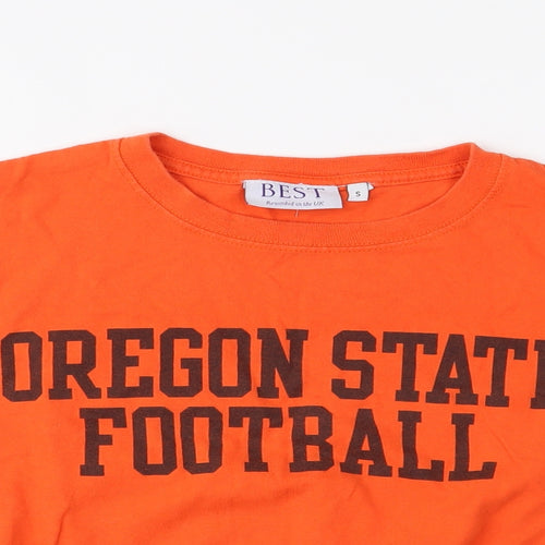 Best Womens Orange   Cropped T-Shirt Size S