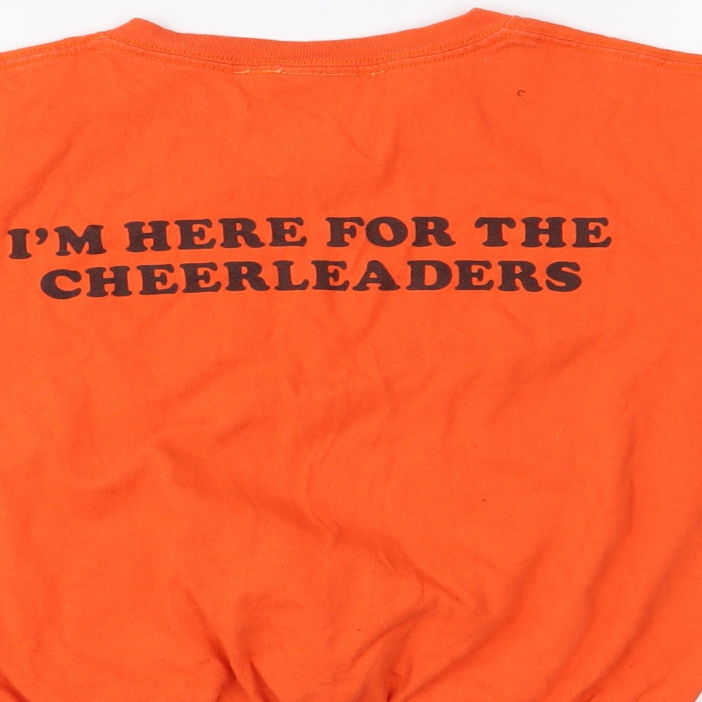 Best Womens Orange   Cropped T-Shirt Size S