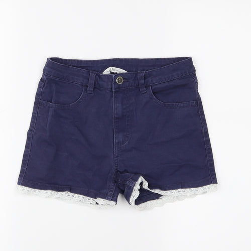 H&M Girls Blue   Cut-Off Shorts Size 13 Years