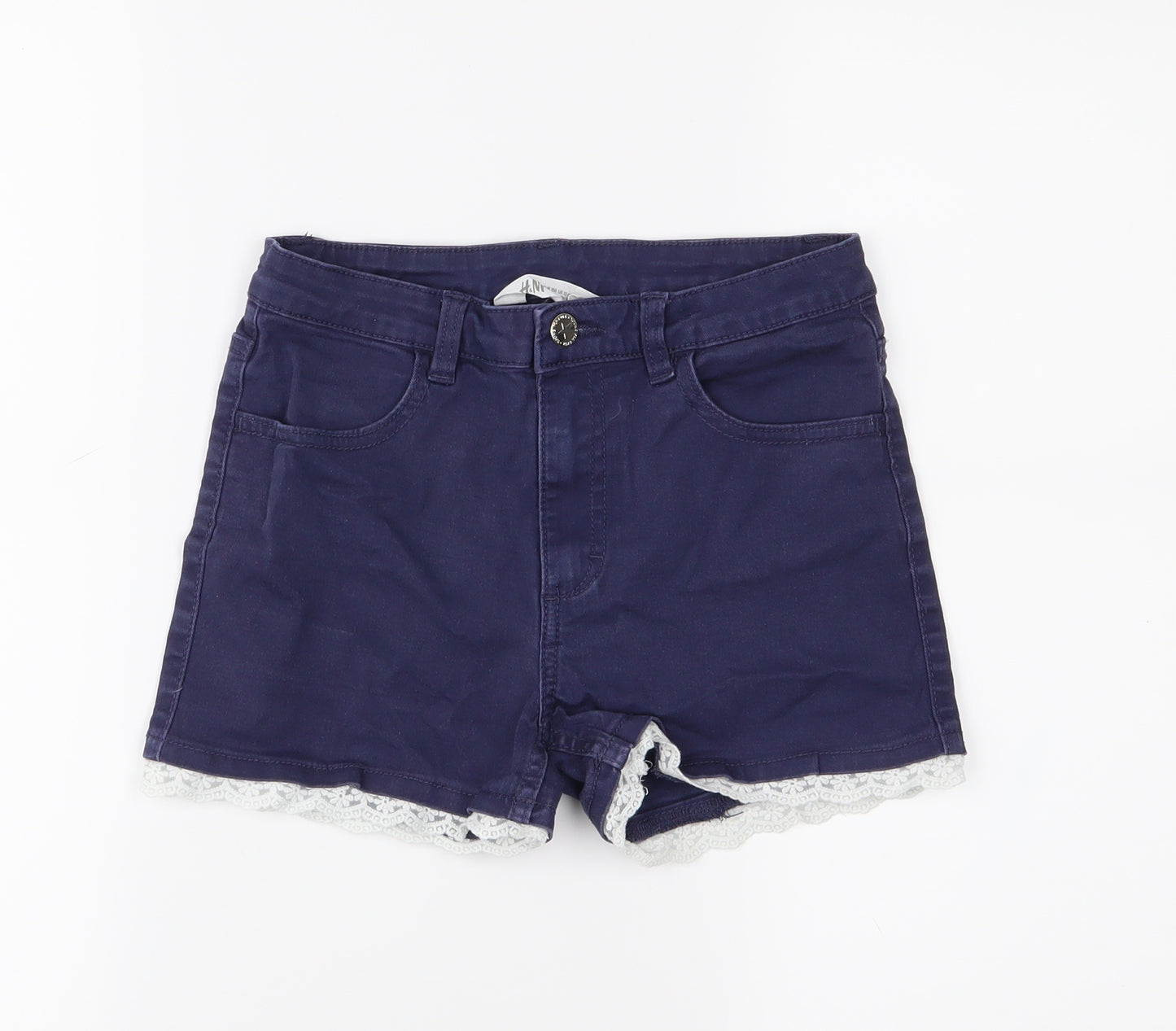 H&M Girls Blue   Cut-Off Shorts Size 13 Years