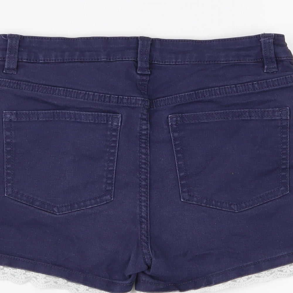 H&M Girls Blue   Cut-Off Shorts Size 13 Years