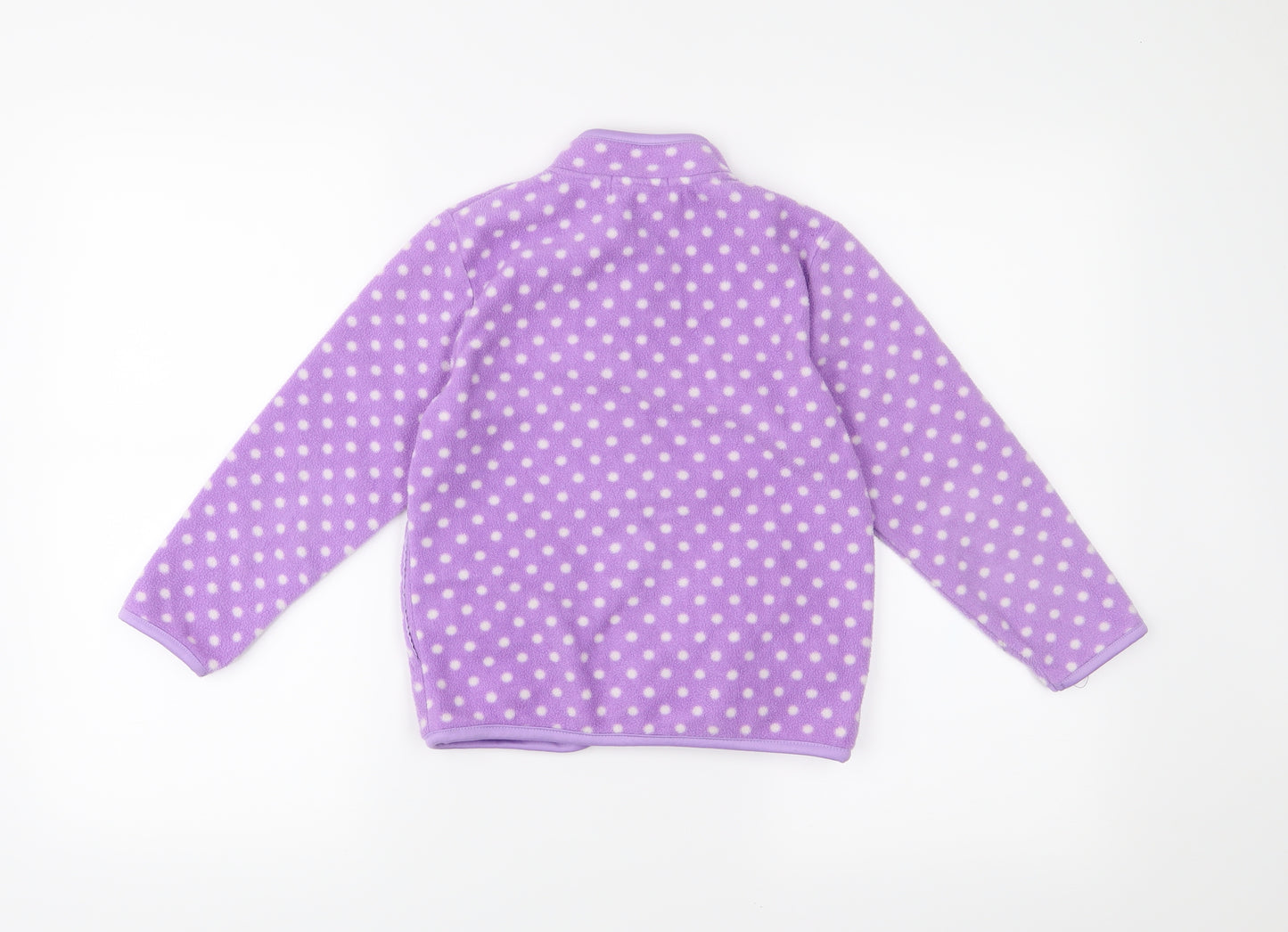 french soda Girls Purple Polka Dot  Cardigan Jumper Size 5-6 Years