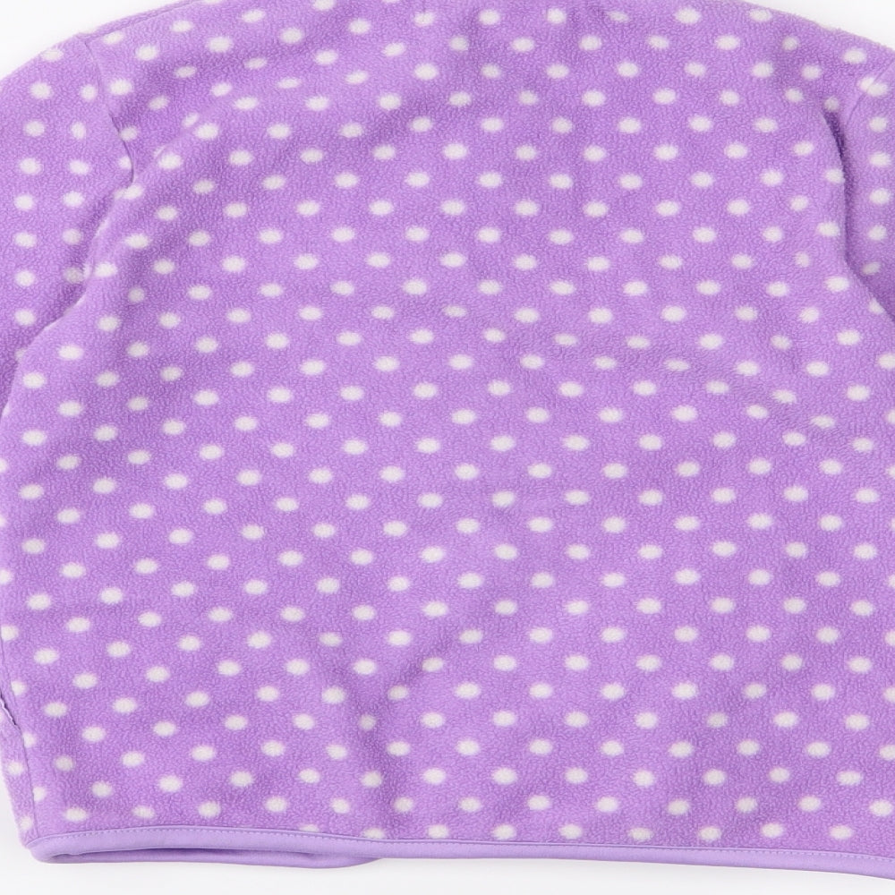 french soda Girls Purple Polka Dot  Cardigan Jumper Size 5-6 Years