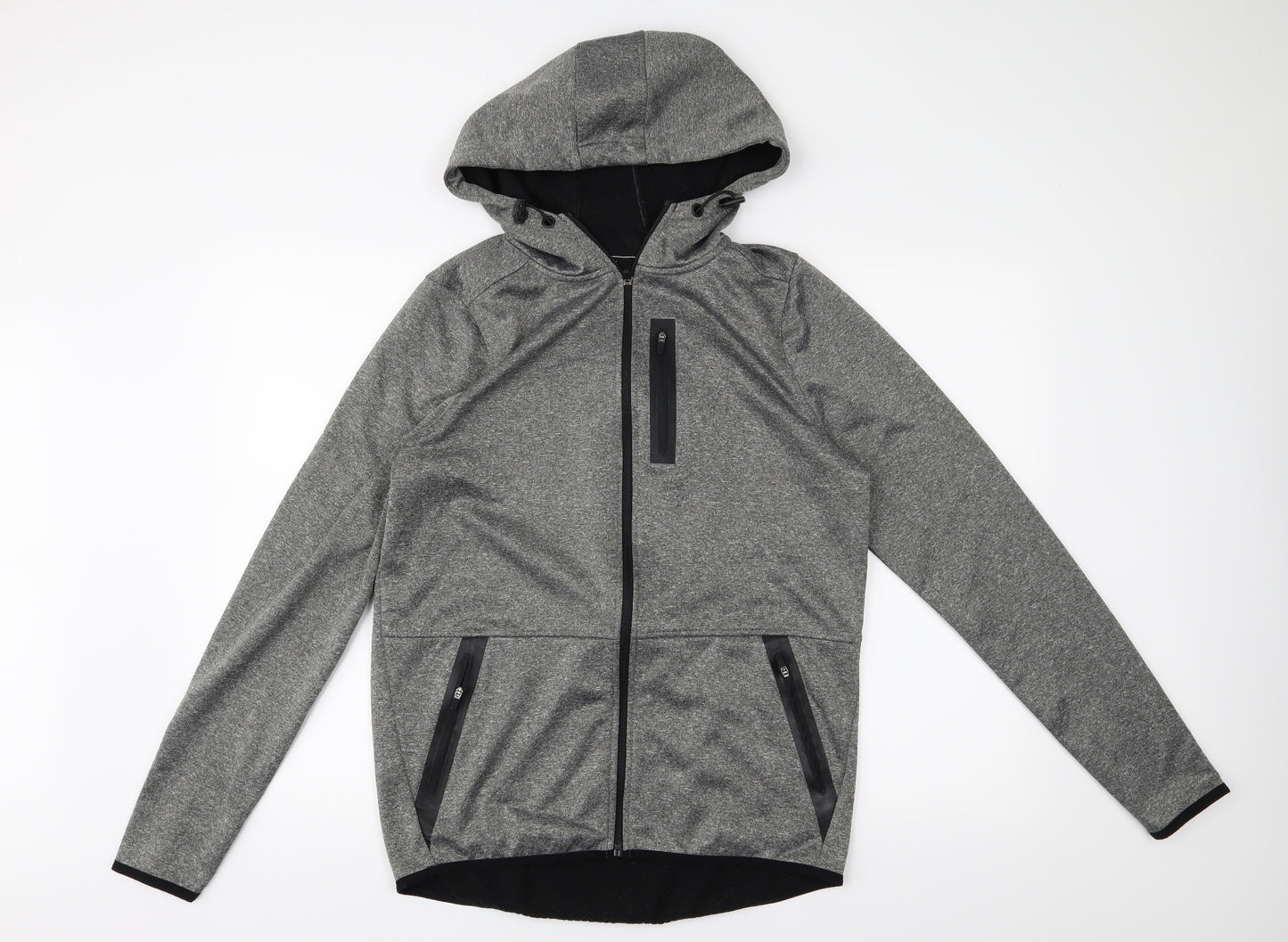 WORKOUT Mens Grey   Full Zip Sweatshirt Size M