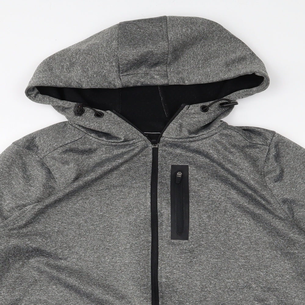 WORKOUT Mens Grey   Full Zip Sweatshirt Size M