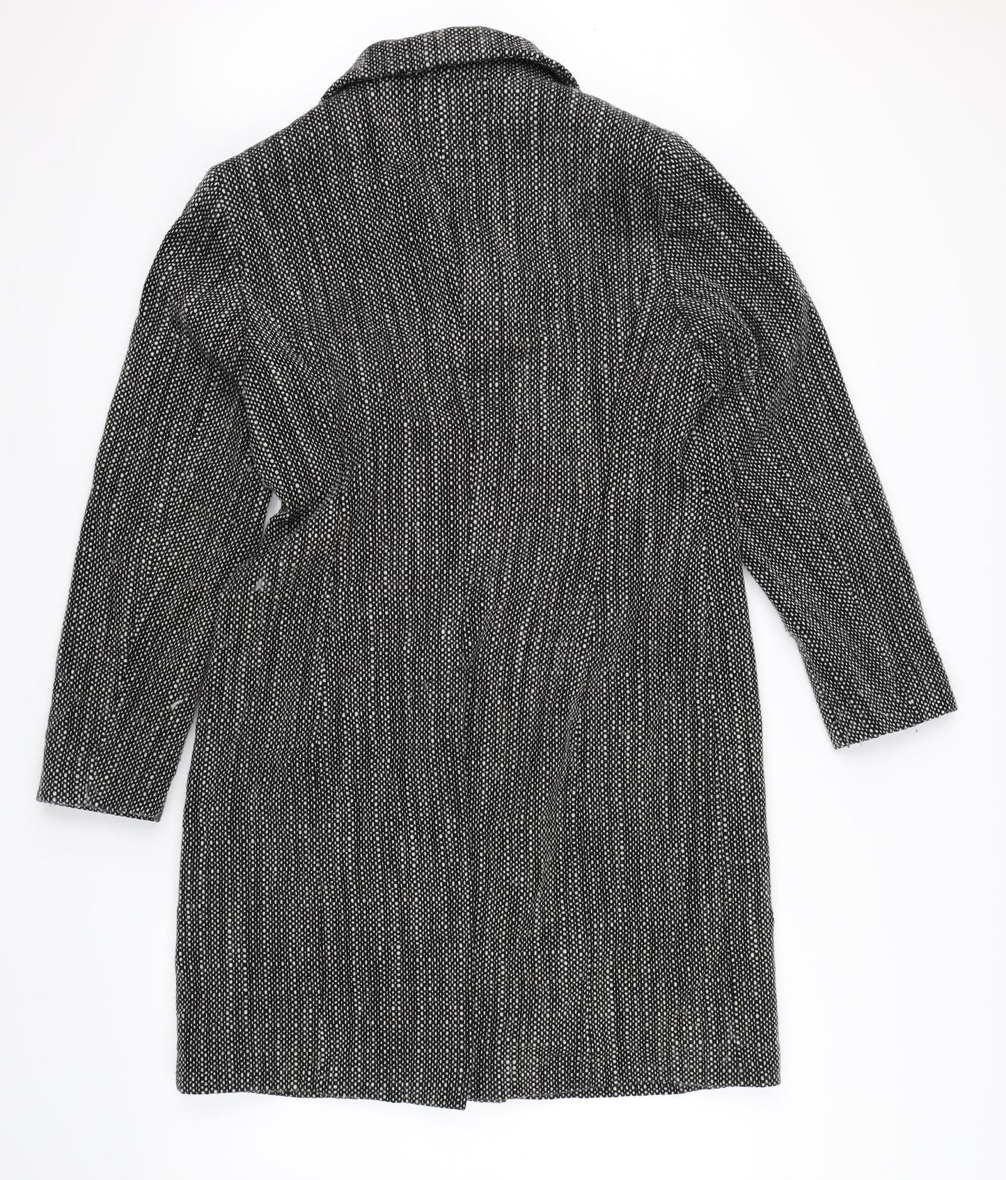 APANAGE Womens Black   Trench Coat Coat Size 14