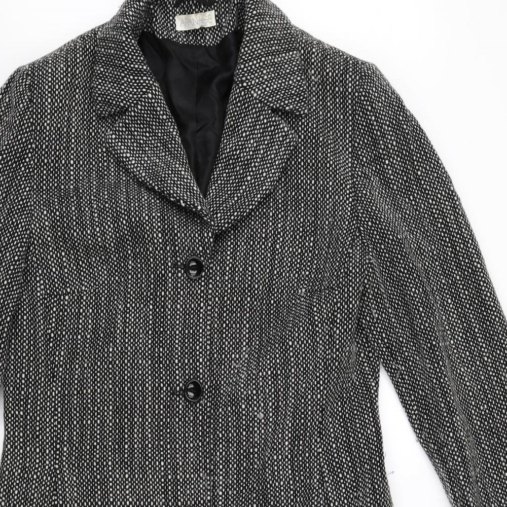 APANAGE Womens Black   Trench Coat Coat Size 14