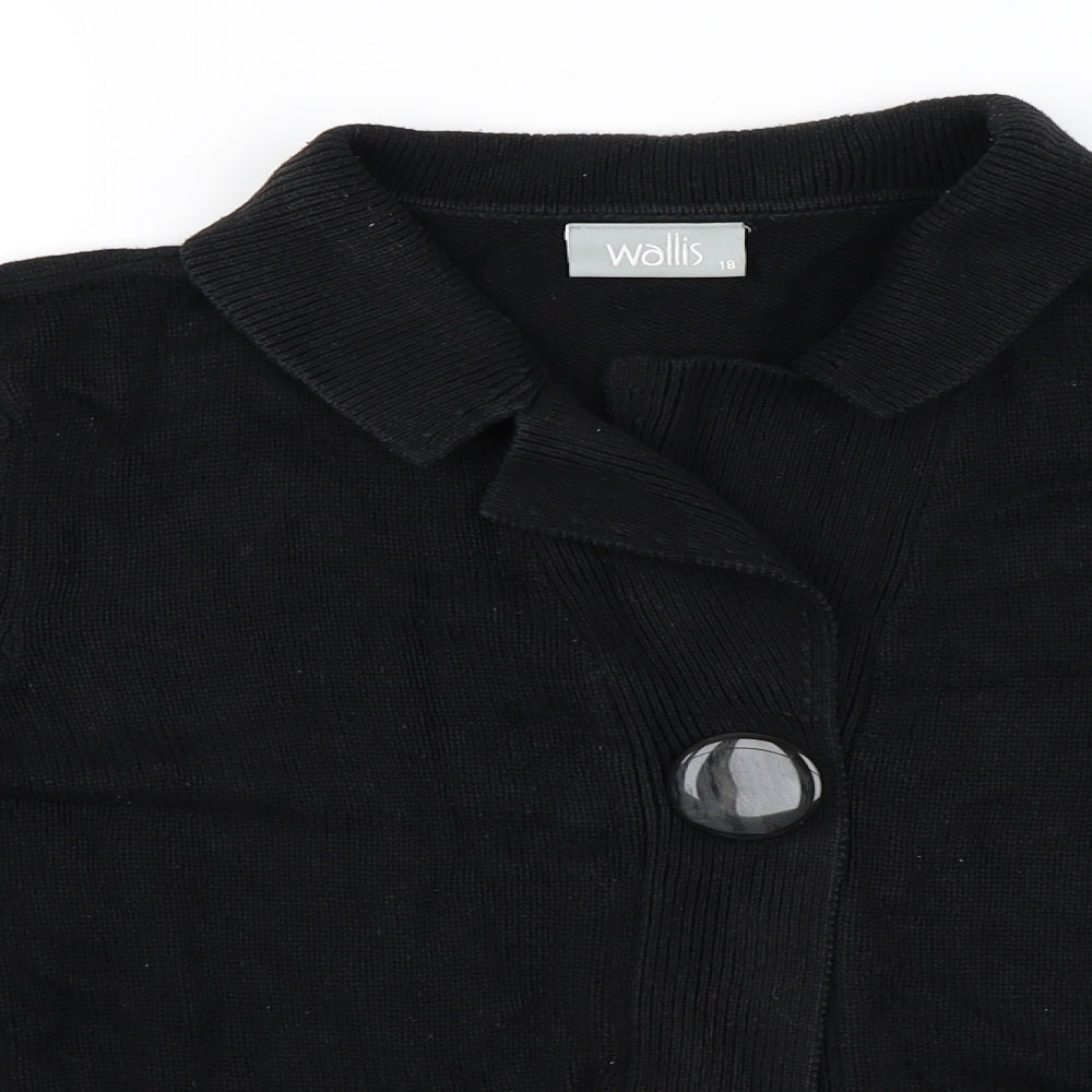 Wallis Womens Black   Cardigan Jumper Size 18