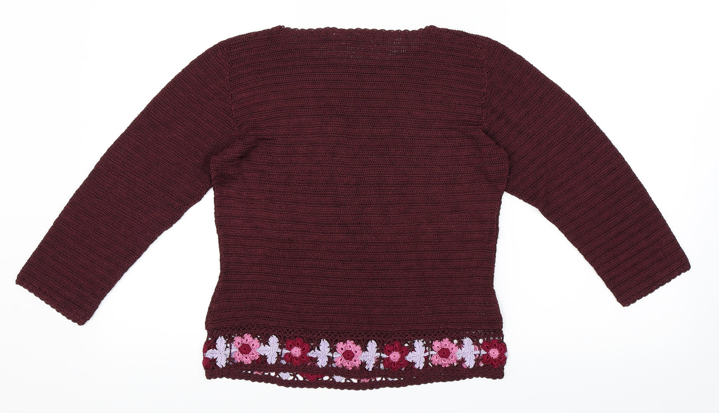 Soon Womens Purple   Pullover Jumper Size 10