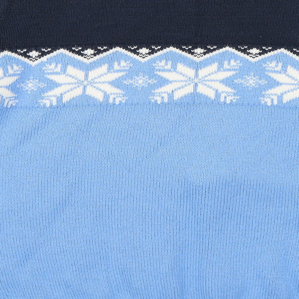 George Boys Blue   Pullover Jumper Size 11-12 Years  - Christmas Snowman