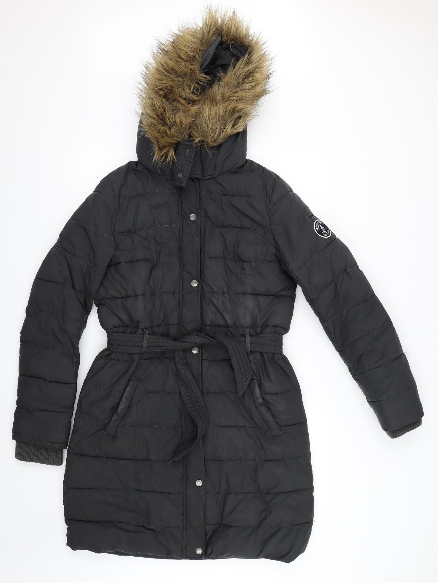 Abercrombie & Fitch Womens Grey   Parka Coat Size L