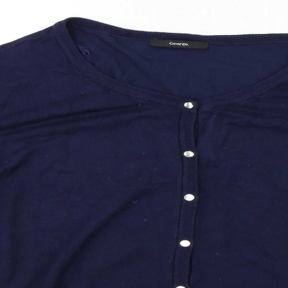 George Womens Blue   Cardigan Jumper Size 24