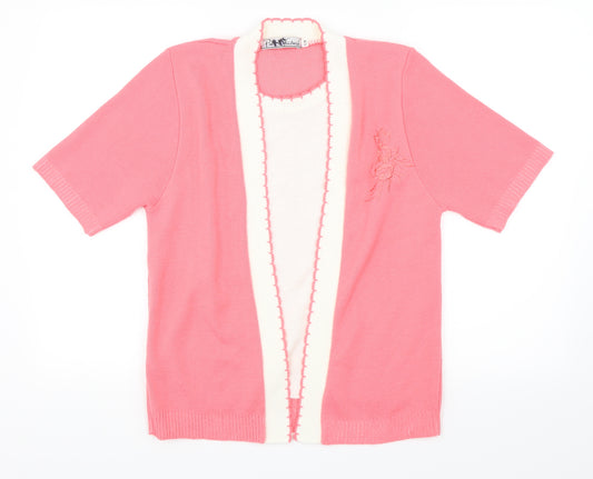 Front view of Pare & Natural women’s pink jumper, size S