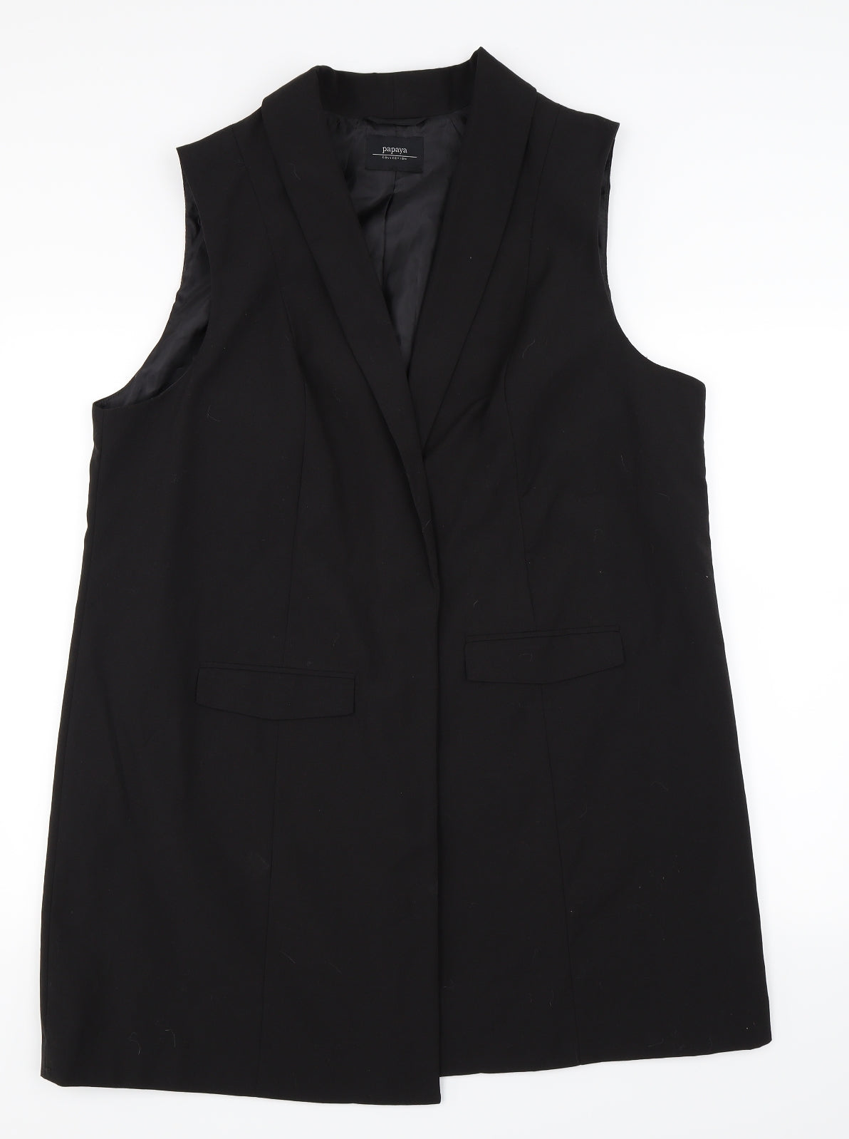 Papaya Womens Black   Jacket Waistcoat Size 20