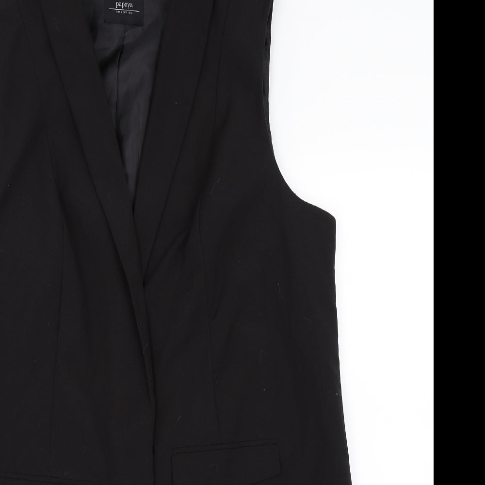 Papaya Womens Black   Jacket Waistcoat Size 20