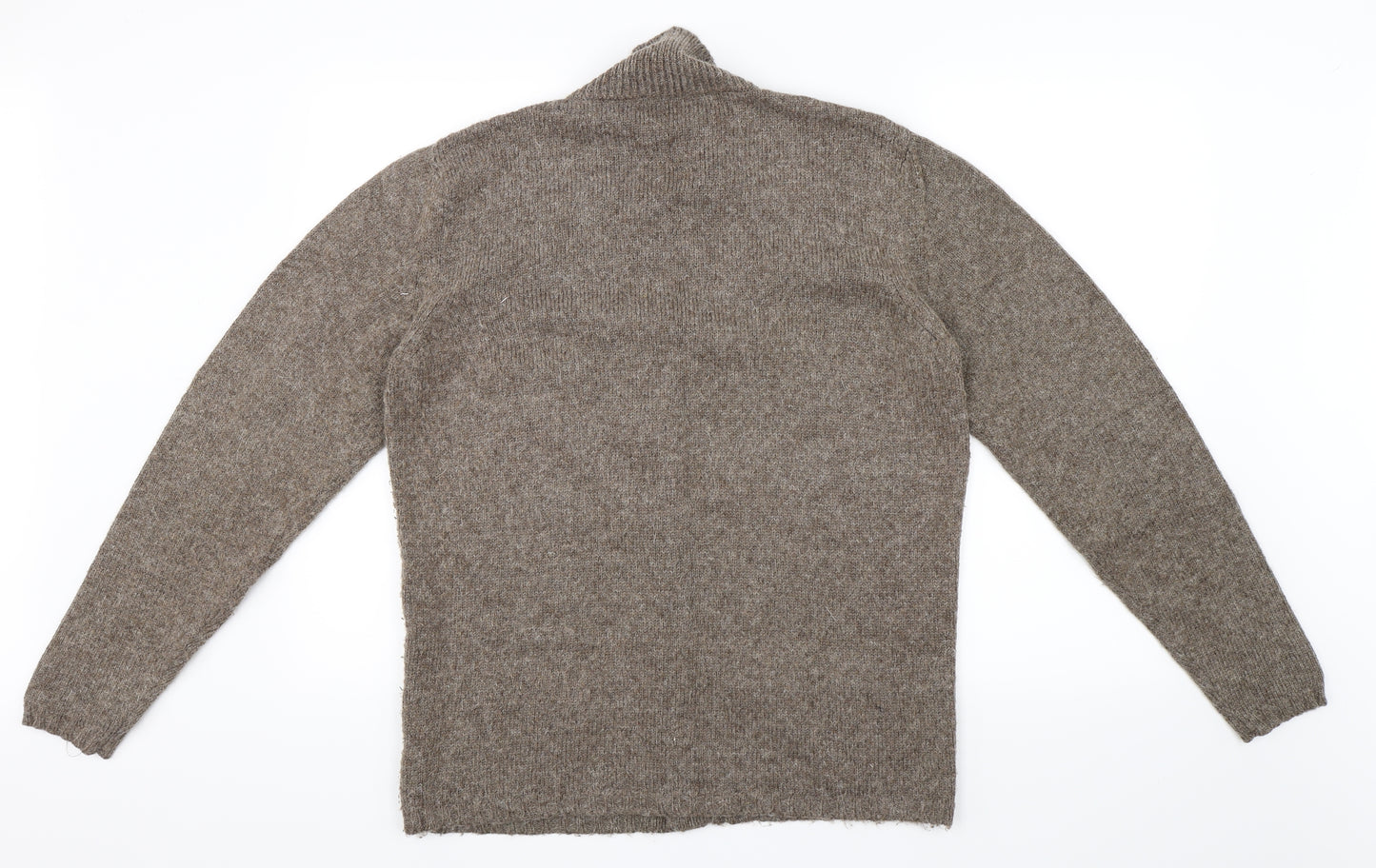SOFT GREY Mens Brown   Cardigan Jumper Size L
