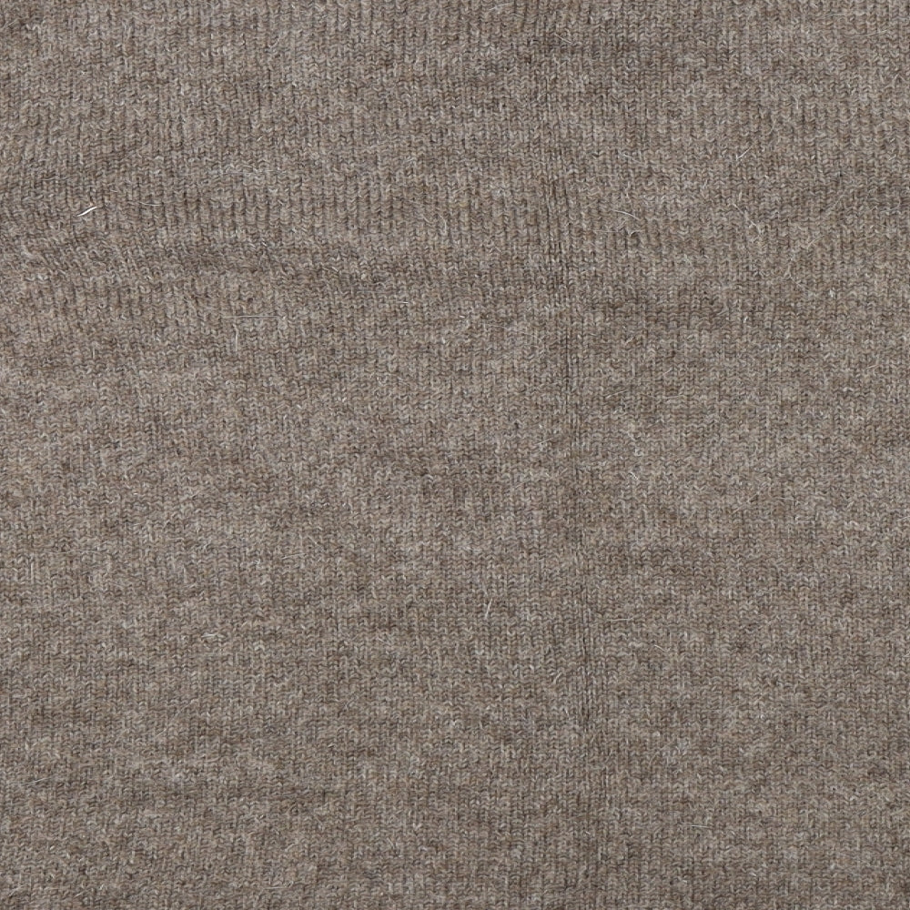 SOFT GREY Mens Brown   Cardigan Jumper Size L