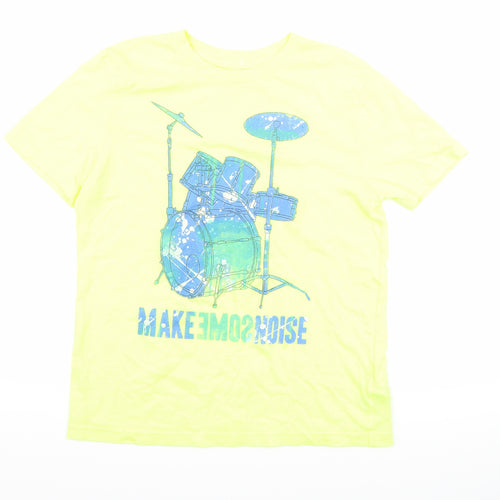 Gap Boys Yellow   Basic T-Shirt Size 8 Years  - graphic neon