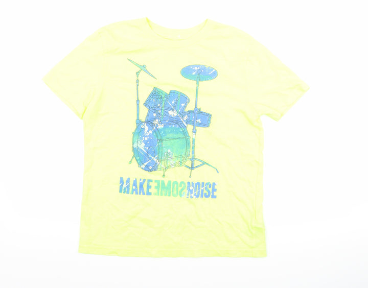 Gap Boys Yellow Basic T-Shirt Size 8 Years - graphic neon