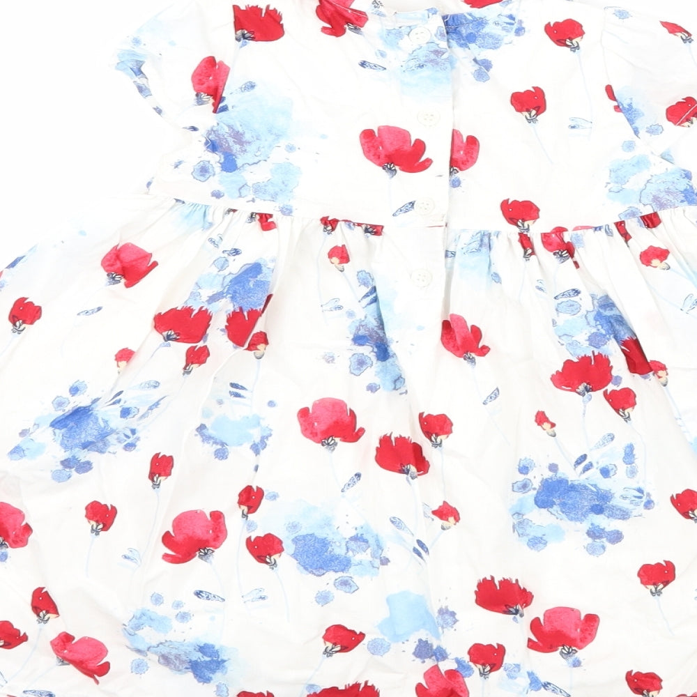 NEXT Girls White Floral  A-Line  Size 12-18 Months