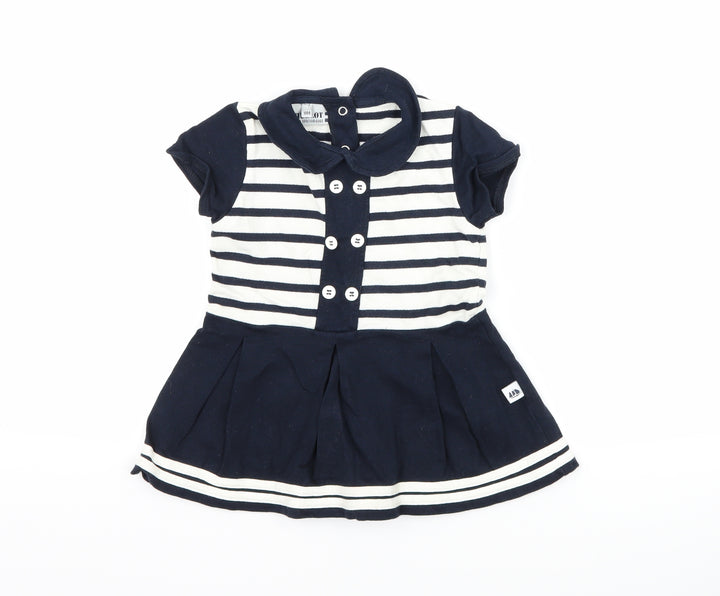Hublot Girls Blue Striped A-Line Size 18 Months