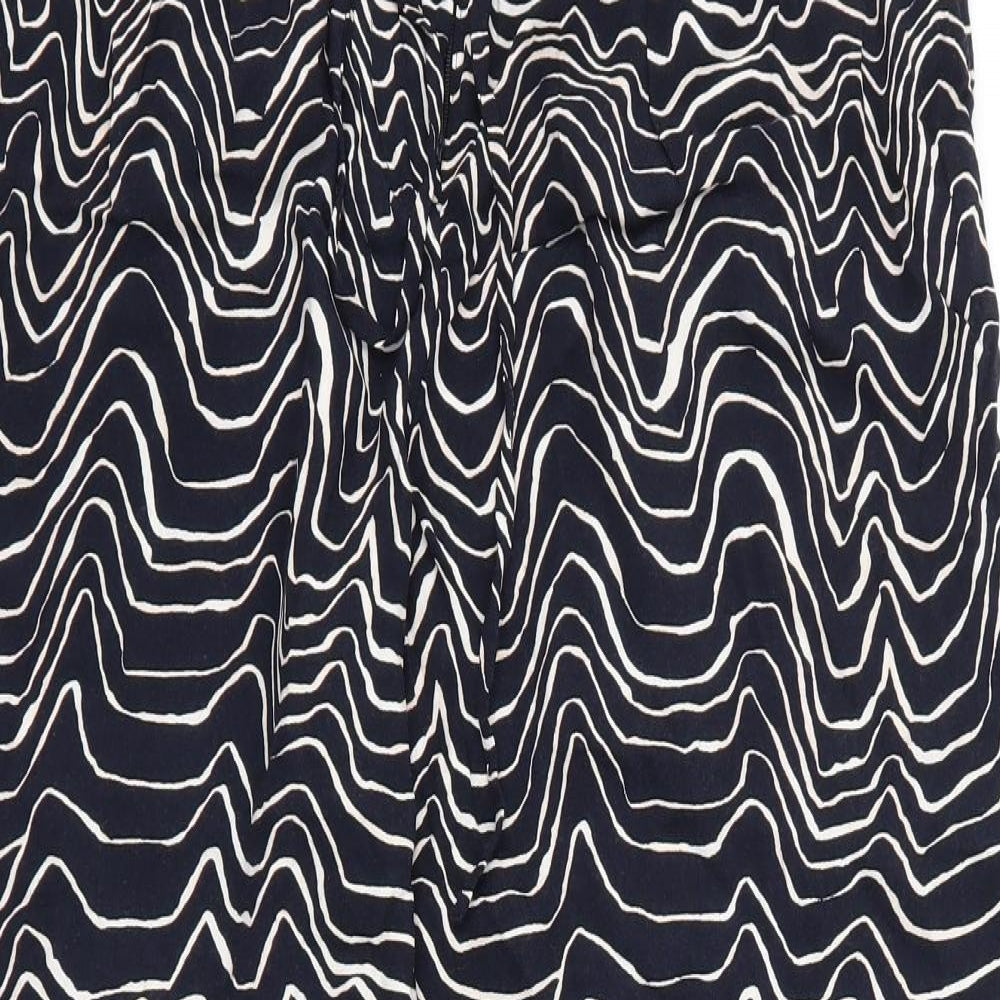 Jigsaw Womens Black Geometric  Trousers  Size 14 L30 in