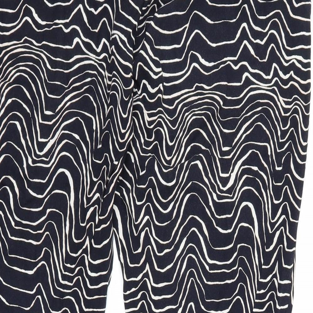 Jigsaw Womens Black Geometric  Trousers  Size 14 L30 in