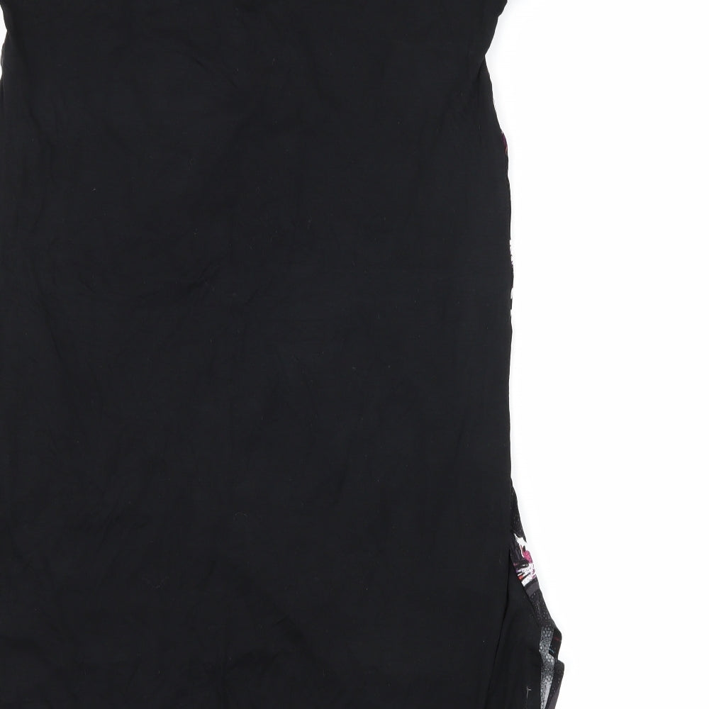 Marks and Spencer Womens Black Floral  Top Gown Size 10  - Bird print