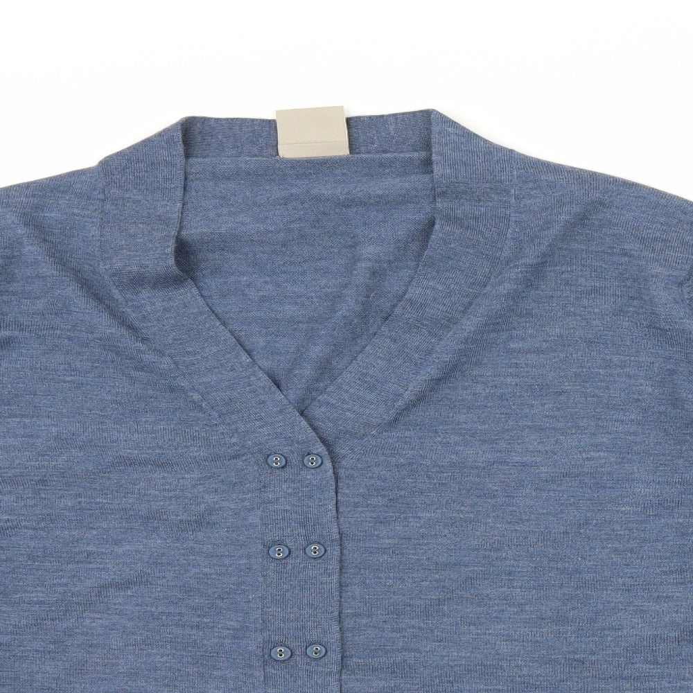 Poetry Womens Blue   Cardigan Jumper Size 24