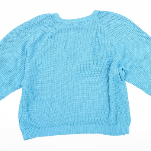 HONEY Womens Black  Knit Pullover Jumper One Size