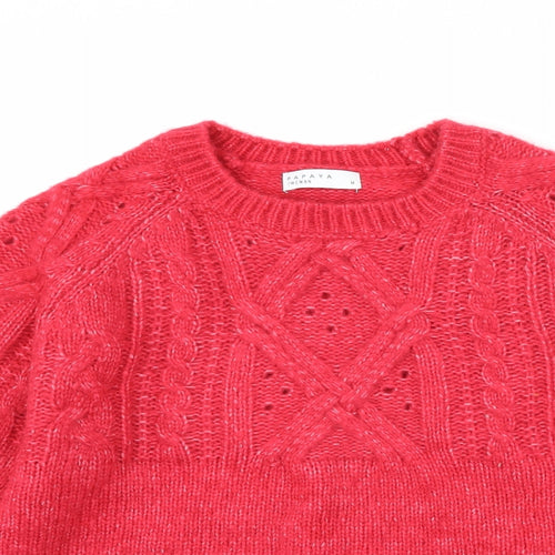 Papaya Womens Pink   Pullover Jumper Size M