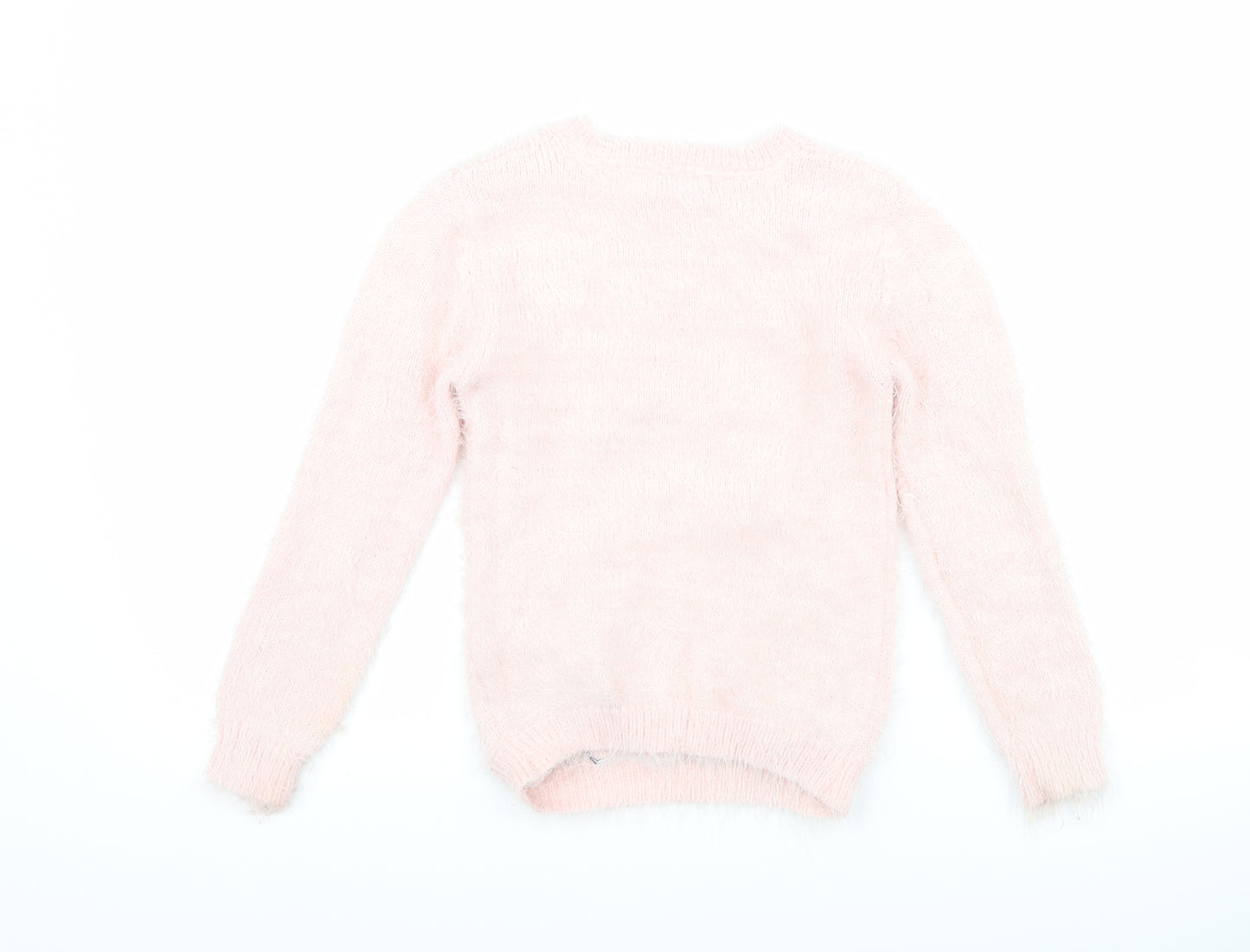 Primark Girls Pink   Pullover Jumper Size 6-7 Years  - unicorn