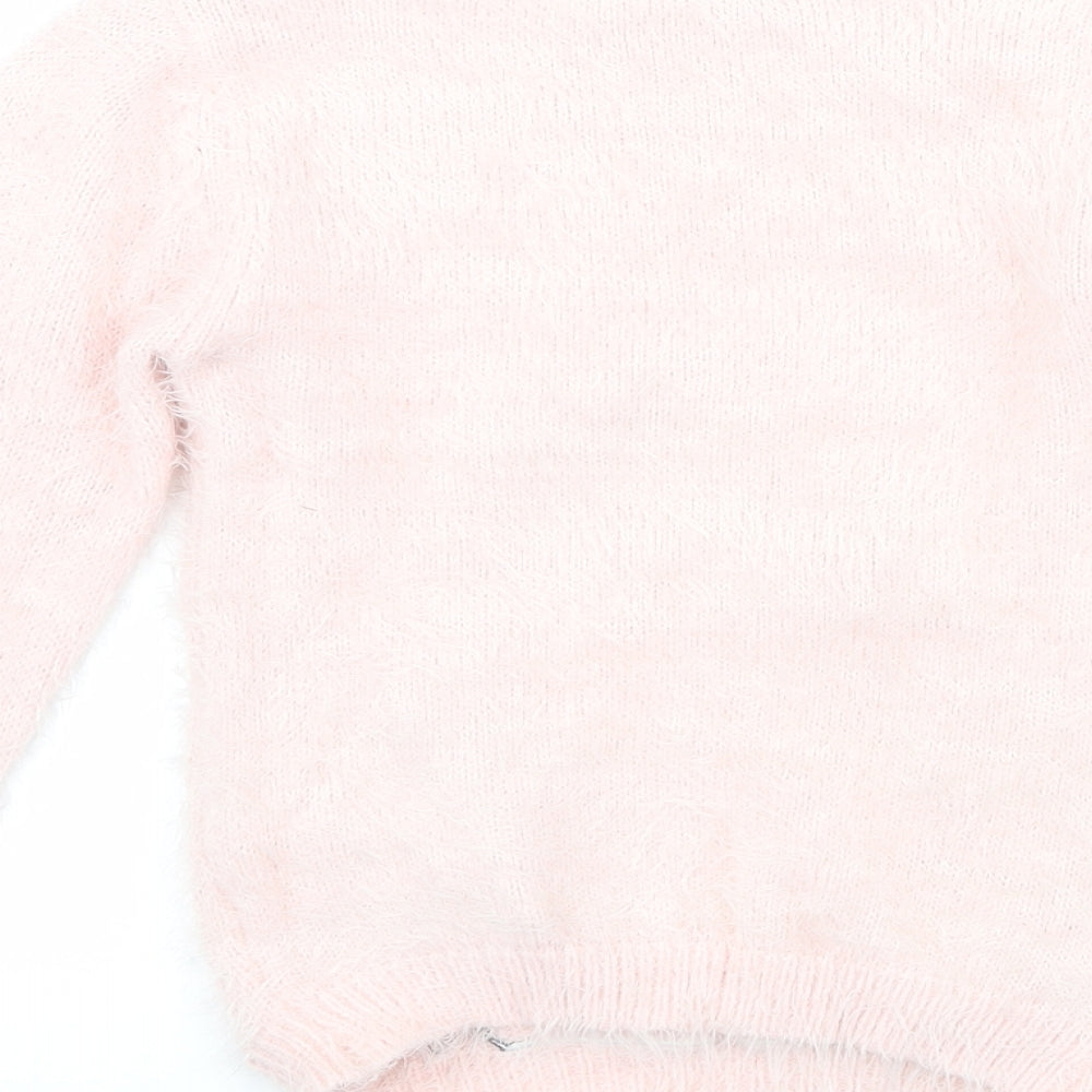 Primark Girls Pink   Pullover Jumper Size 6-7 Years  - unicorn